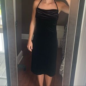 BCBG long formal velvet dress